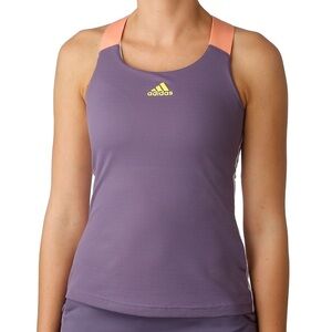 Adidas Heat Ready Tennis Y Tank Top with Built-In Bra in Purple - M